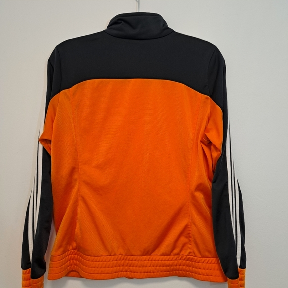 Adidas Orange Navy Blue Long Sleeve Full Zip Track Jacket Women's Size Large - Picture 5 of 6